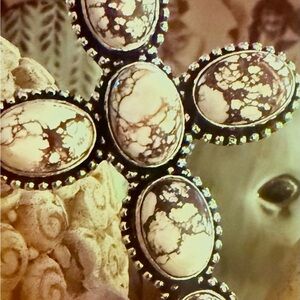 Large Sterling Silver and  Wild Horse Cross. Wild and Free Spirit